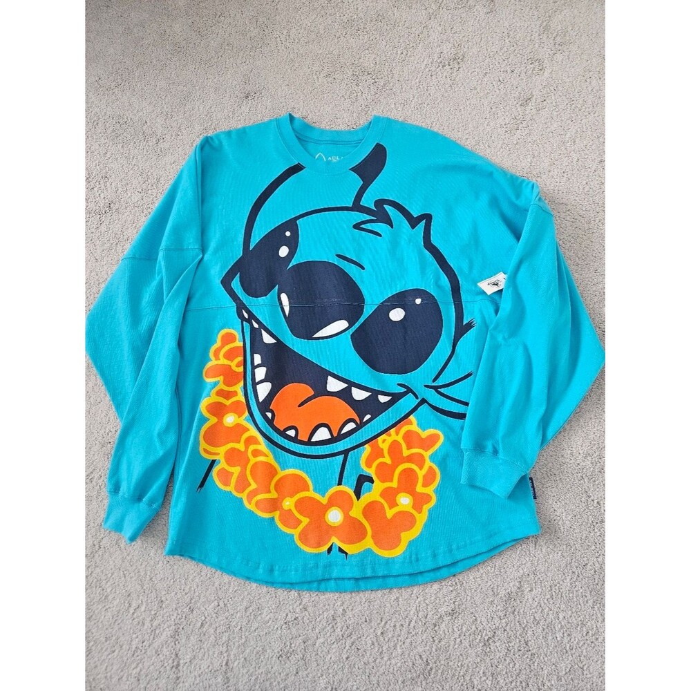 NWT Disney Aulani Medium Hawaii Stitch Flower Lei Spirit Jersey Pullover Unisex